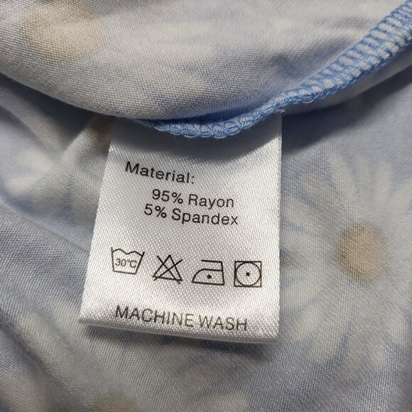 Cathy Womens Top 2XL Pullover Floral Sunflower Print Stretch Short Sleeve NWT - Picture 6 of 12